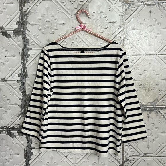 J. Crew Tops - J.Crew striped boatneck tee